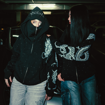 YAKUZA HOODIE - HOODIE CON CAPUCHA Y BRILLO