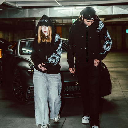YAKUZA HOODIE - HOODIE CON CAPUCHA Y BRILLO
