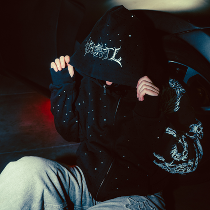 YAKUZA HOODIE - HOODIE CON CAPUCHA Y BRILLO